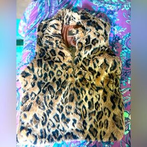 Leopard Faux Fur Vest